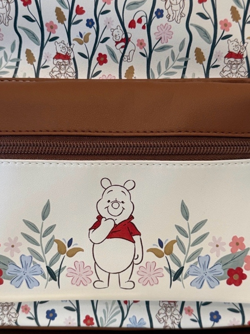Disney Winnie the Pooh Floral Cream and Brown Mini Backpack - Picture 9 of 15